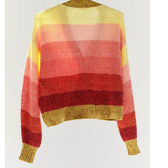 ⭐️ 🌻 Turner Ribbed Button-Down Boho Peasant Hipster Hippie Deco Modern Sweater - Picture 5 of 5